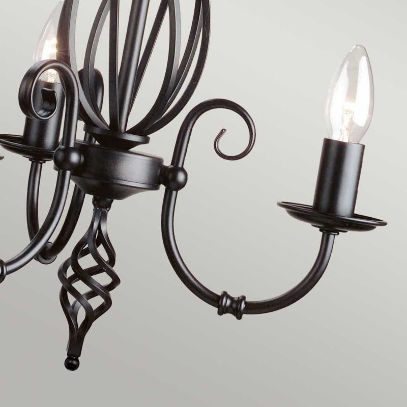Żyrandol Elstead Artisan czarny  3 x E14 x 60W IP20 wym: 94 x 36 x 36 cm - 1 szt.