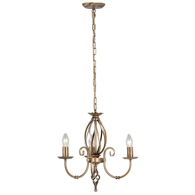 Żyrandol Elstead Artisan postarzany mosiądz  3 x E14 x 60W IP20 wym: 94 x 36 x 36 cm - 1 szt.
