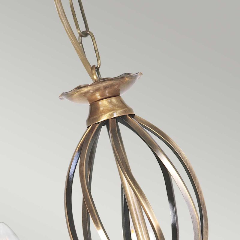 Żyrandol Elstead Artisan postarzany mosiądz  5 x E14 x 60W IP20 wym: 94 x 47 x 47 cm - 1 szt.