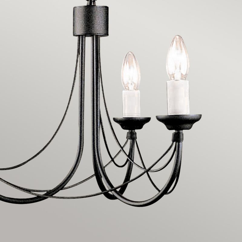 Żyrandol Elstead Carisbrooke czarny  3 x E14 x 60W IP20 wym: 110,5 x 47 x 47 cm - 1 szt.