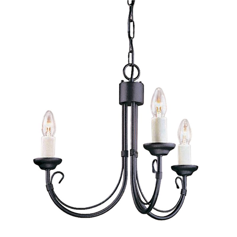 Żyrandol Elstead Chartwell czarny  3 x E14 x 60W IP20 wym: 110,5 x 43 x 43 cm - 1 szt.