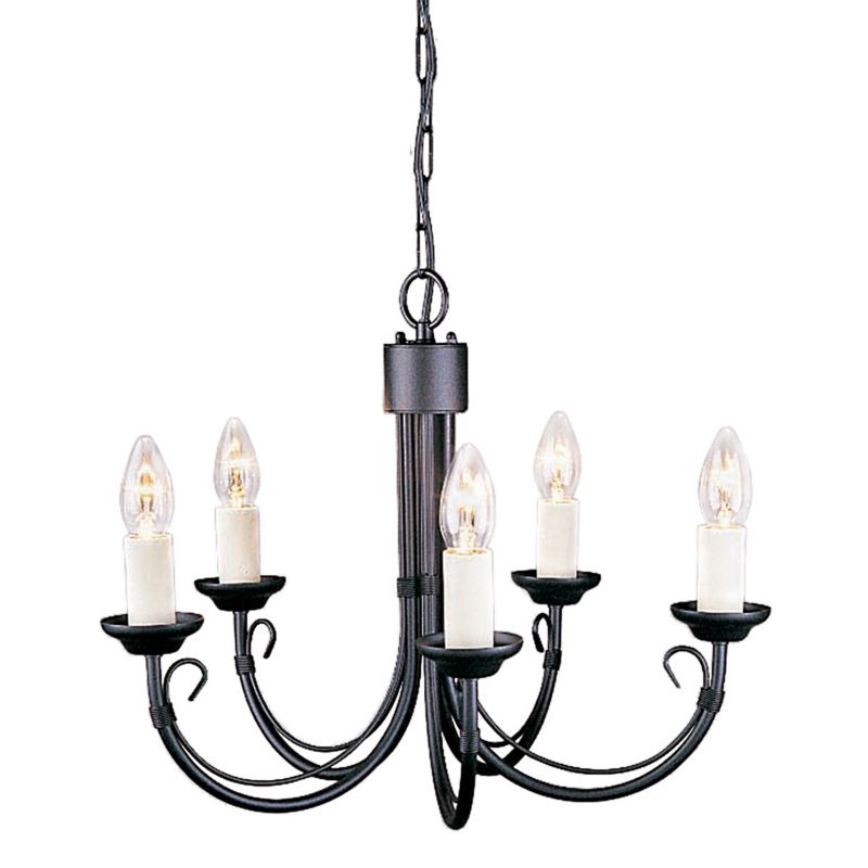 Żyrandol Elstead Chartwell czarny  5 x E14 x 60W IP20 wym: 110,5 x 47 x 47 cm - 1 szt.