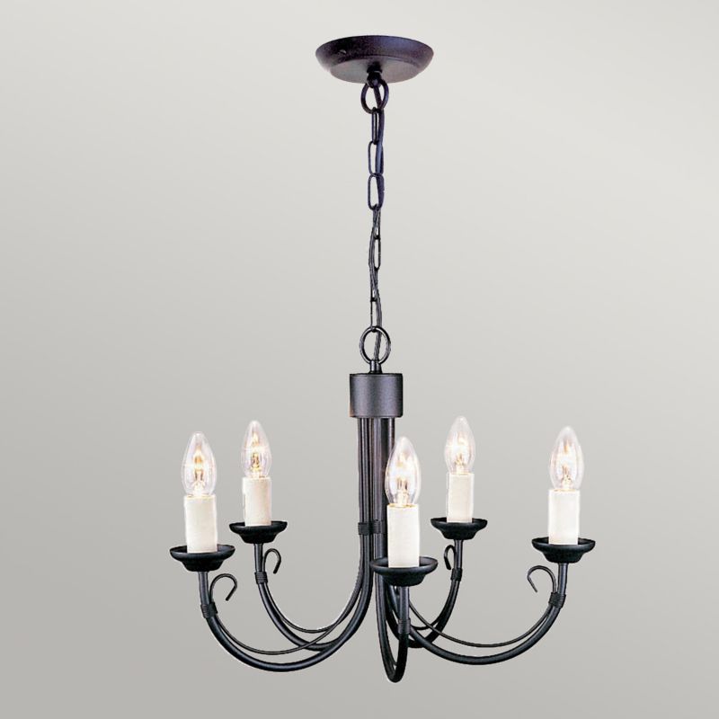Żyrandol Elstead Chartwell czarny  5 x E14 x 60W IP20 wym: 110,5 x 47 x 47 cm - 1 szt.