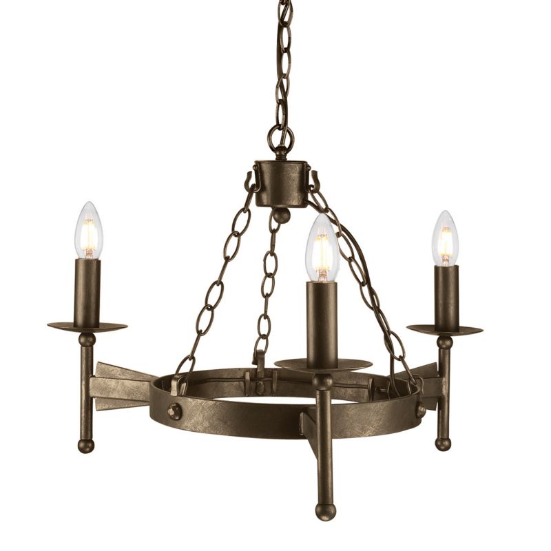 Żyrandol Elstead Cromwell stary brąz  3 x E14 x 60W IP20 wym: 100 x 60 x 60 cm - 1 szt.