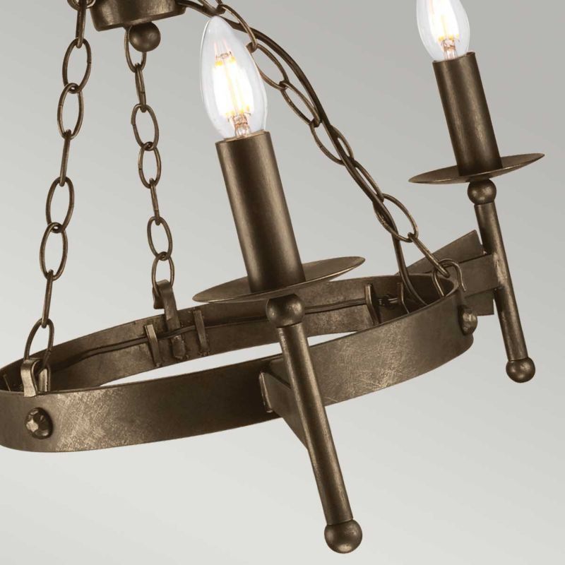 Żyrandol Elstead Cromwell stary brąz  3 x E14 x 60W IP20 wym: 100 x 60 x 60 cm - 1 szt.