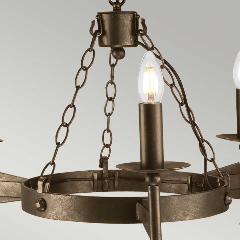 Żyrandol Elstead Cromwell stary brąz  3 x E14 x 60W IP20 wym: 100 x 60 x 60 cm - 1 szt.