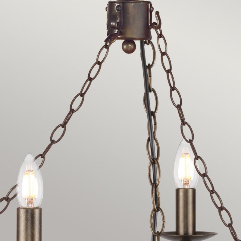 Żyrandol Elstead Cromwell stary brąz  6 x E14 x 60W IP20 wym: 281 x 81 x 81 cm - 1 szt.