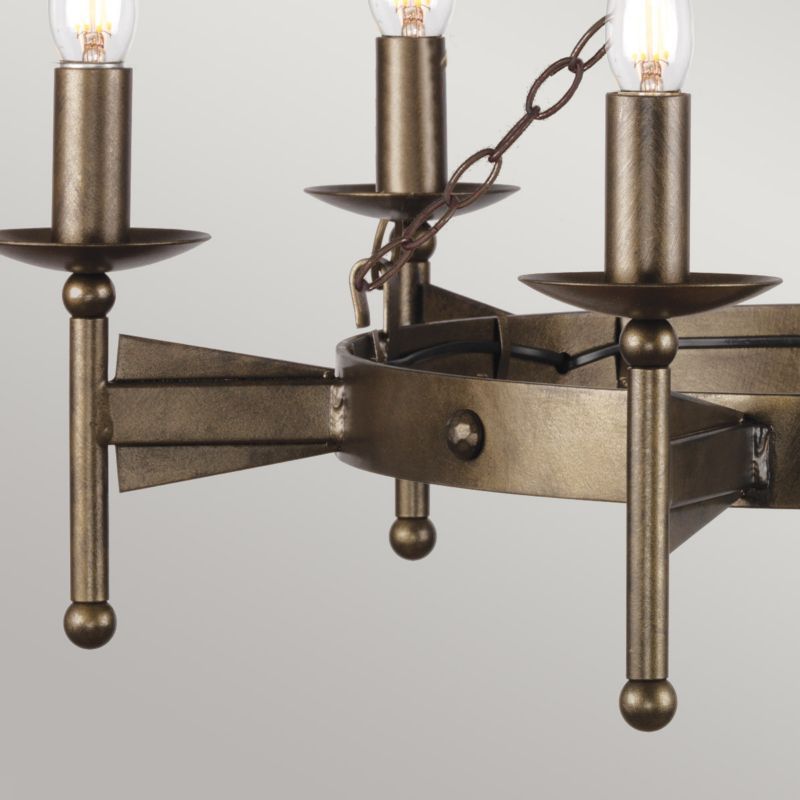 Żyrandol Elstead Cromwell stary brąz  6 x E14 x 60W IP20 wym: 281 x 81 x 81 cm - 1 szt.