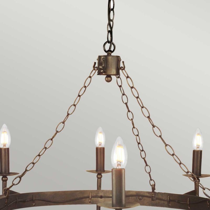 Żyrandol Elstead Cromwell stary brąz  8 x E14 x 60W IP20 wym: 260 x 100 x 100 cm - 1 szt.