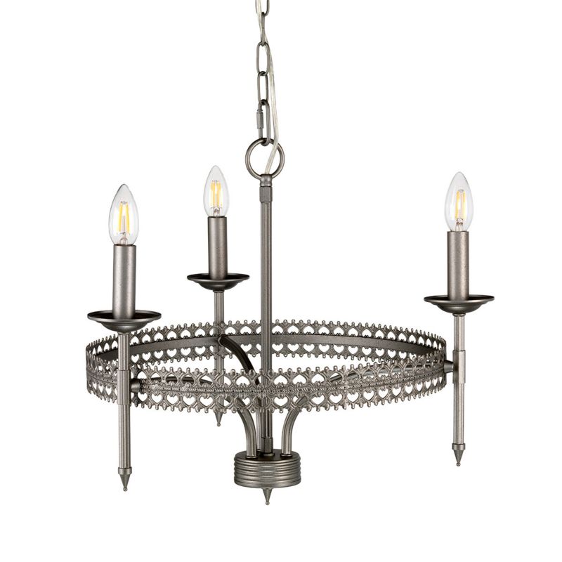 Żyrandol Elstead Crown szaro-rdzawe żelazo  3 x E14 x 60W IP20 wym: 208,3 x 56,2 x 56,2 cm - 1 szt.