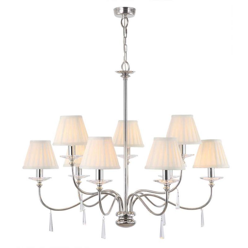 Żyrandol Elstead Finsbury Park polerowany nikiel  9 x E14 x 60W IP20 wym: 166 x 82 x 82 cm - 1 szt.