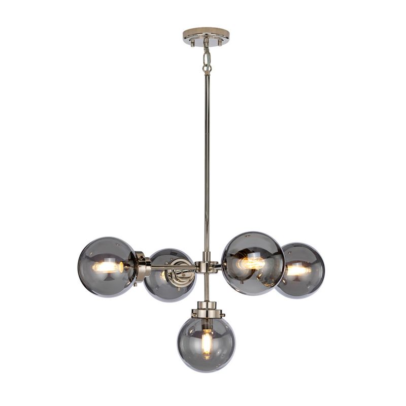 Żyrandol Elstead Kula polerowany nikiel szklane kule 5 x E14 x 40W IP20 wym: 145,9 x 67,4 x 67,4 cm - 1 szt.