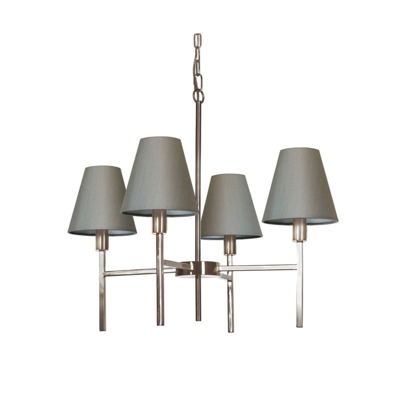 Żyrandol Elstead Lucerne szczotkowany nikiel  4 x E14 x 25W IP20 wym: 128 x 61,8 x 61,8 cm - 1 szt.
