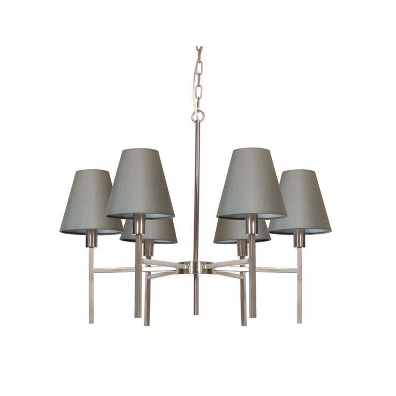 Żyrandol Elstead Lucerne szczotkowany nikiel  6 x E14 x 25W IP20 wym: 128 x 67,8 x 67,8 cm - 1 szt.