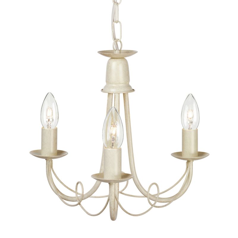 Żyrandol Elstead Minster kość słoniowa-złota patyna  3 x E14 x 60W IP20 wym: 101 x 37 x 37 cm - 1 szt.
