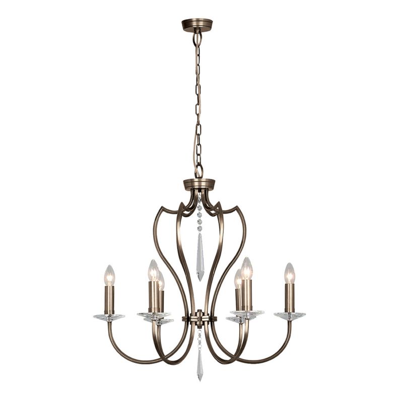 Żyrandol Elstead Pimlico ciemnobrązowy świecznikowy 6 x E14 x 60W IP20 wym: 133 x 65 x 65 cm - 1 szt.