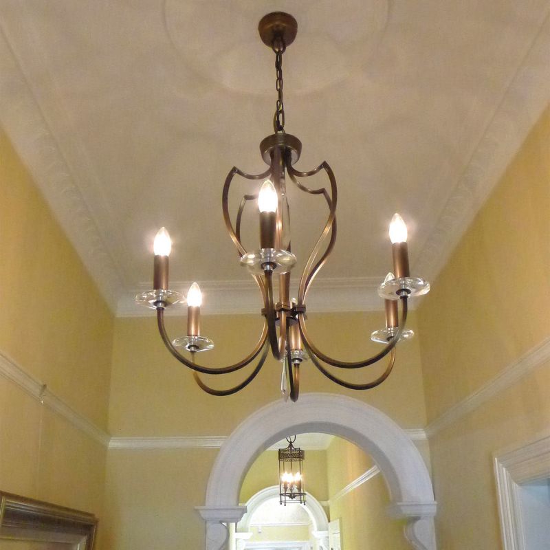 Żyrandol Elstead Pimlico ciemnobrązowy świecznikowy 6 x E14 x 60W IP20 wym: 133 x 65 x 65 cm - 1 szt.