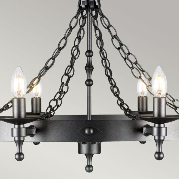 Żyrandol Elstead Warwick grafitowa czerń  8 x E14 x 60W IP20 wym: 252 x 95 x 95 cm - 1 szt.