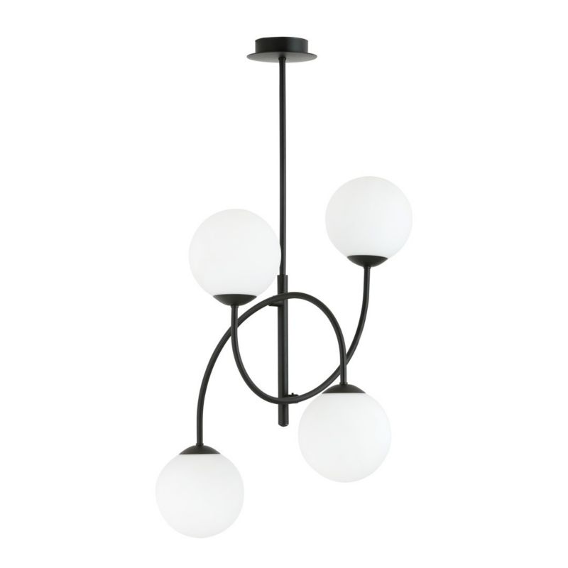 Żyrandol Emibig Archi czarno-biały wym: 75 x 40 x 40 cm 4xE14 x 40W 1 szt.