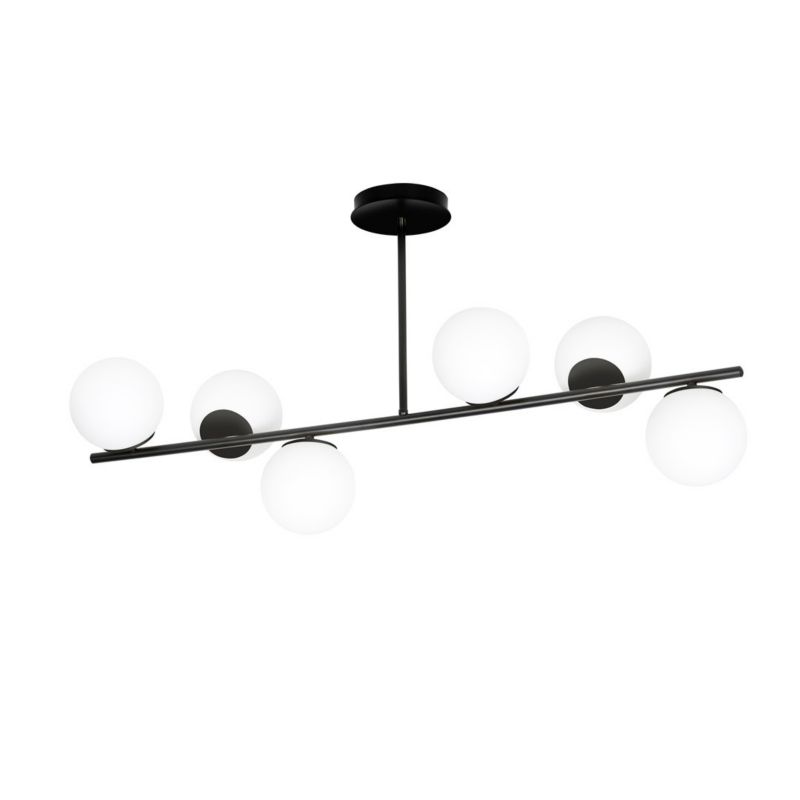 Żyrandol Emibig Bior czarno-biały wym: 51 x 100 cm 6xE14 x 40W 1 szt.
