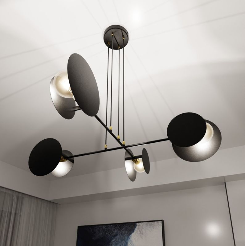 Żyrandol Emibig Idea czarny nowoczesny 4xE27 x 15W 1 szt.
