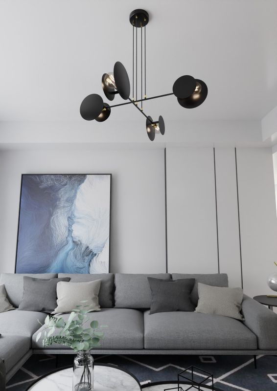 Żyrandol Emibig Idea czarny nowoczesny 4xE27 x 15W 1 szt.