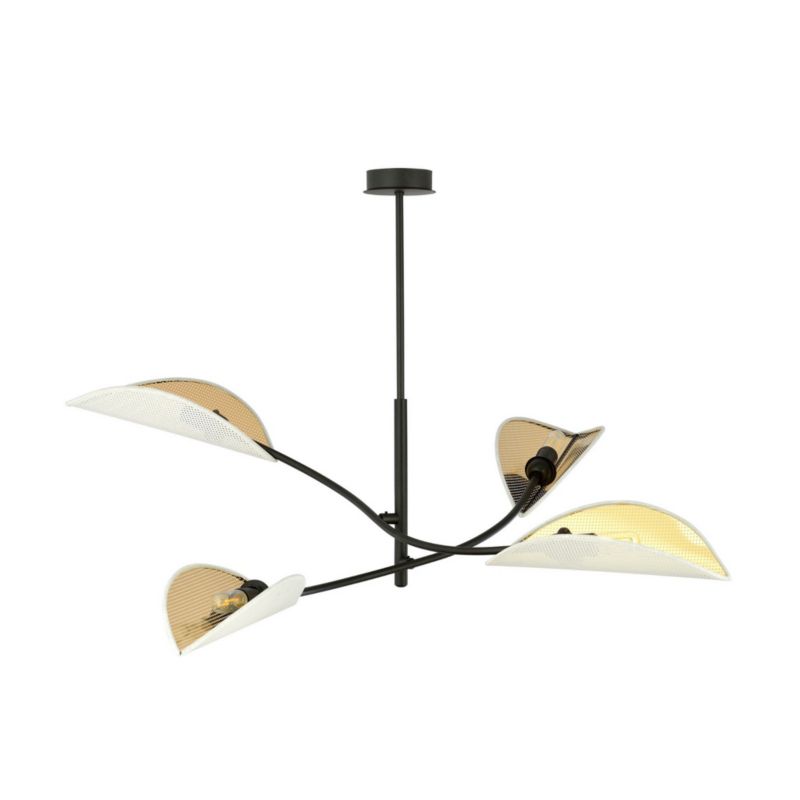 Żyrandol Emibig Lotus czarno-biały-złoty wym: 51 x 102 cm 4xE14 x 10W 1 szt.