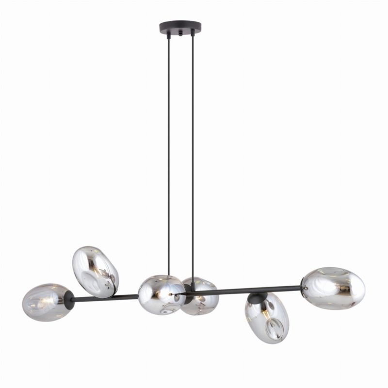Żyrandol Emibig Pandora czarny-chromowany wym: 100 x 120 cm 6xE14 x 10W 1 szt.