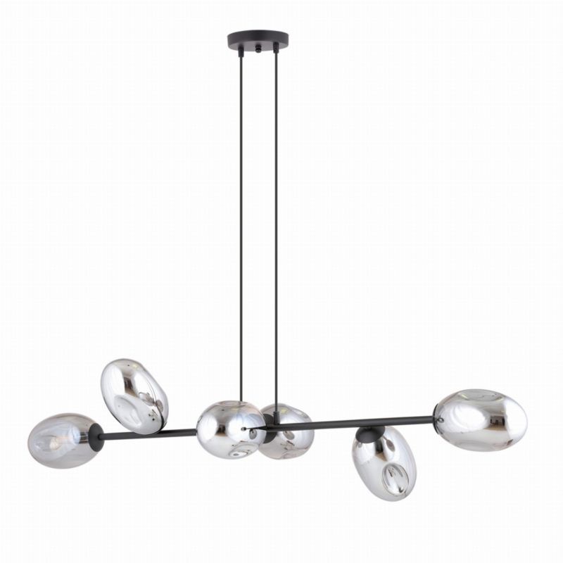 Żyrandol Emibig Pandora czarny-chromowany wym: 100 x 120 cm 6xE14 x 10W 1 szt.