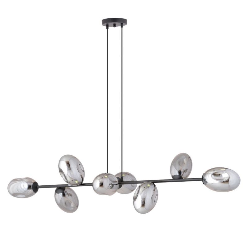 Żyrandol Emibig Pandora czarny-chromowany wym: 100 x 140 cm 8xE14 x 10W 1 szt.