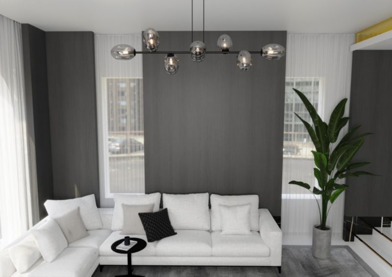 Żyrandol Emibig Pandora czarny-chromowany wym: 100 x 140 cm 8xE14 x 10W 1 szt.