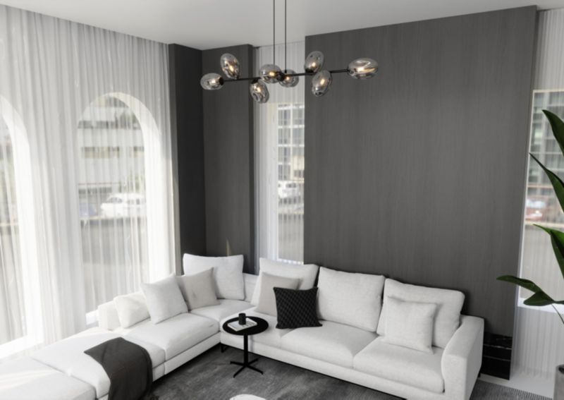 Żyrandol Emibig Pandora czarny-chromowany wym: 100 x 140 cm 8xE14 x 10W 1 szt.
