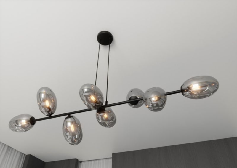 Żyrandol Emibig Pandora czarny-chromowany wym: 100 x 140 cm 8xE14 x 10W 1 szt.