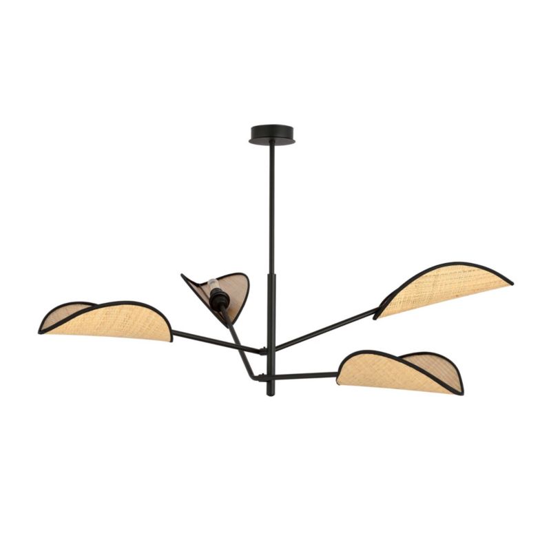 Żyrandol Emibig Vene czarno-brązowy boho do salonu 4xE14 x 10W 1 szt.