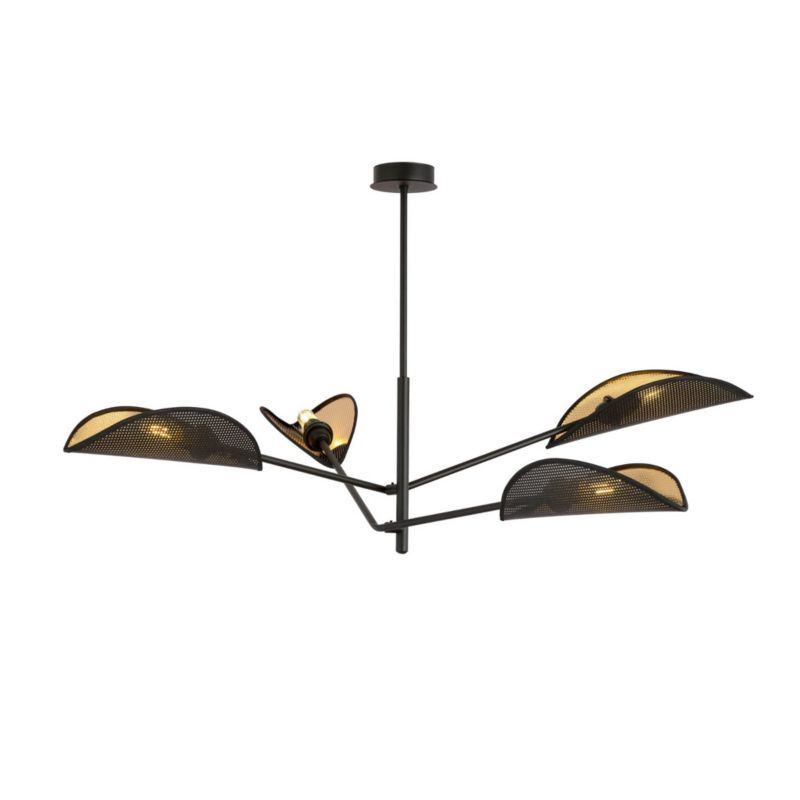 Żyrandol Emibig Vene czarno-złoty wym: 51 x 102 cm 4xE14 x 10W 1 szt.