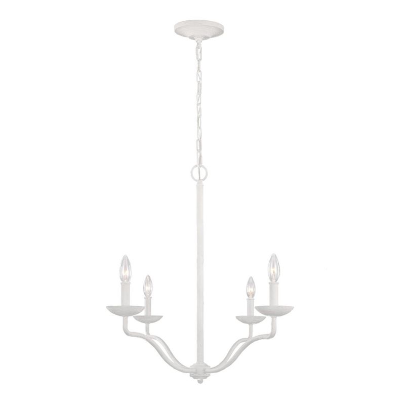 Żyrandol Feiss Annie teksturowana biel styl retro 4 x E14 x 40W IP20 wym: 221,1 x 61 x 61 cm - 1 szt.