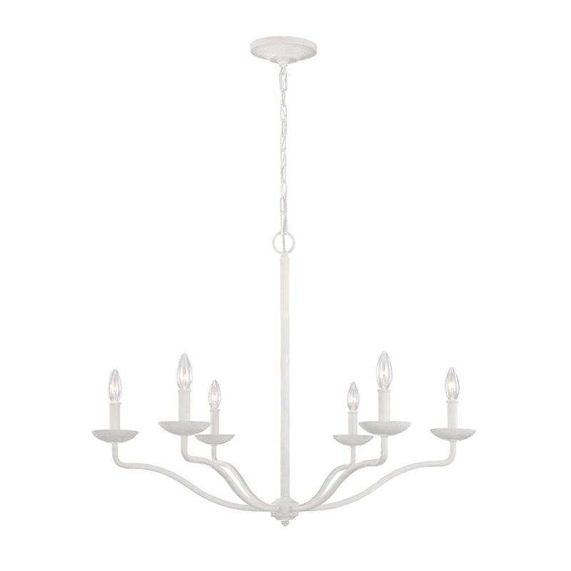 Żyrandol Feiss Annie teksturowana biel styl retro 6 x E14 x 40W IP20 wym: 230,7 x 82,9 x 82,9 cm - 1 szt.