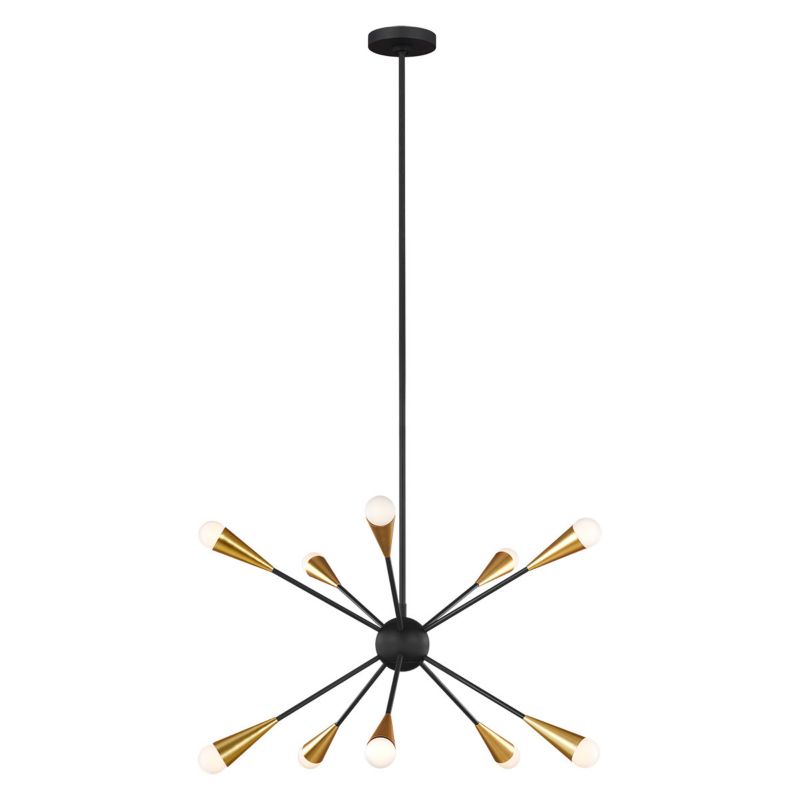 Żyrandol Feiss Jax czarny styl nowoczesny 10 x G9 x 3W IP20 wym: 170 x 70,5 x 70,5 cm - 1 szt.