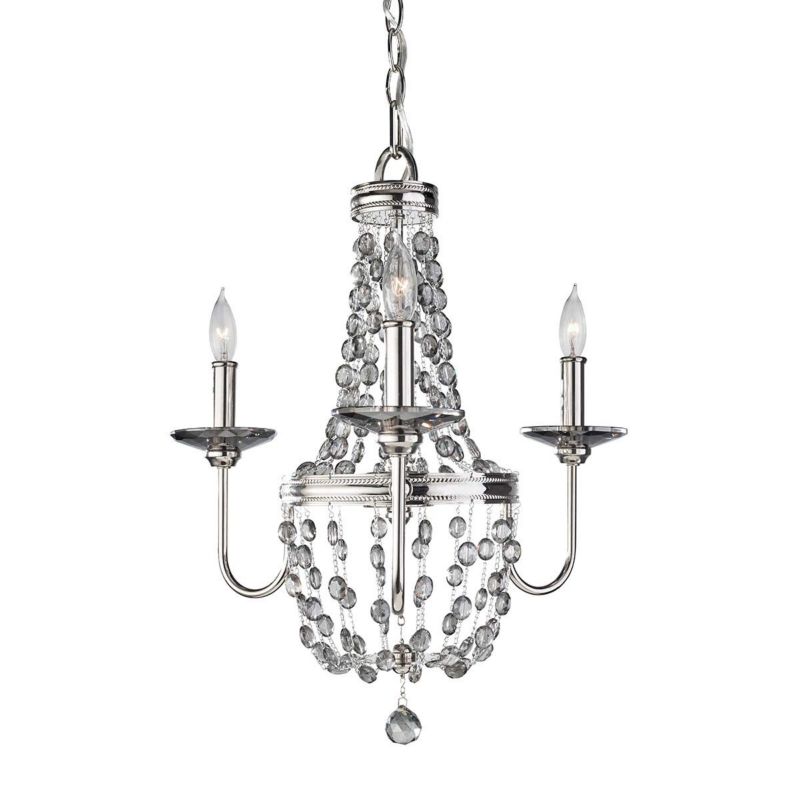 Żyrandol Feiss Malia polerowany nikiel szkło kryształowe 3 x E14 x 60W IP20 wym: 210,2 x 47 x 47 cm - 1 szt.