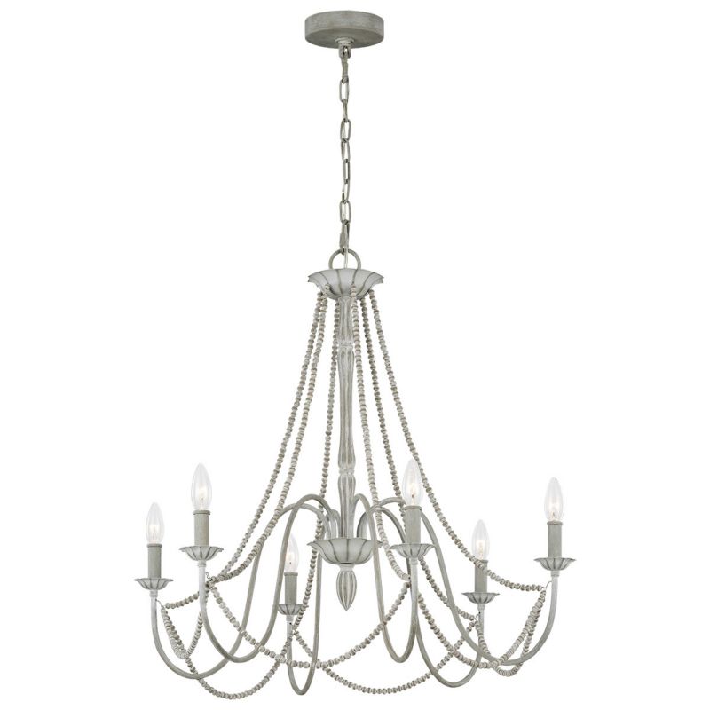Żyrandol Feiss Maryville sprany szary  6 x E14 x 60W IP20 wym: 240,6 x 71,1 x 71,1 cm - 1 szt.