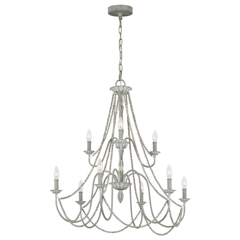 Żyrandol Feiss Maryville sprany szary  9 x E14 x 60W IP20 wym: 311 x 81,3 x 81,3 cm - 1 szt.