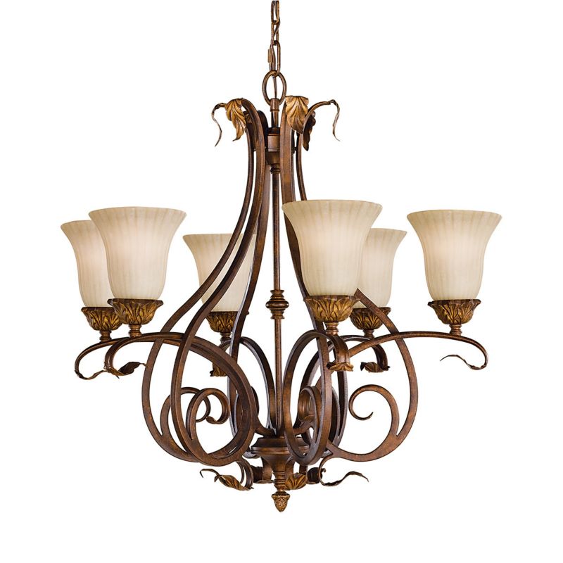 Żyrandol Feiss Sonoma Valley szylkretowy  6 x E27 x 60W IP20 wym: 234,5 x 73 x 73 cm - 1 szt.