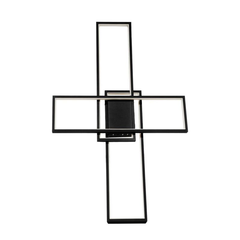 Żyrandol IdeaLED Artesia 7329 czarno-biały pilot wbudowany LED 92W 1 szt.