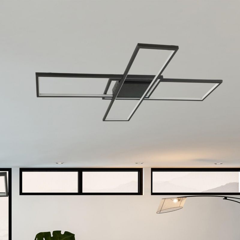 Żyrandol IdeaLED Artesia 7329 czarno-biały pilot wbudowany LED 92W 1 szt.
