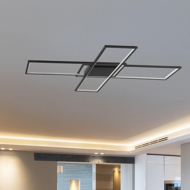 Żyrandol IdeaLED Artesia 7329 czarno-biały pilot wbudowany LED 92W 1 szt.