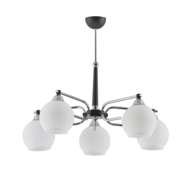 Żyrandol Jupiter AXEL grafitowo-biały 5xE27x20W IP20 wym:65x72x72cm - 1 szt.