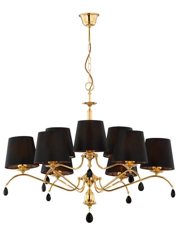 Żyrandol Jupiter EGIDA złoto-czarny 9xE27x20W IP20 wym:100x100x100cm - 1 szt.