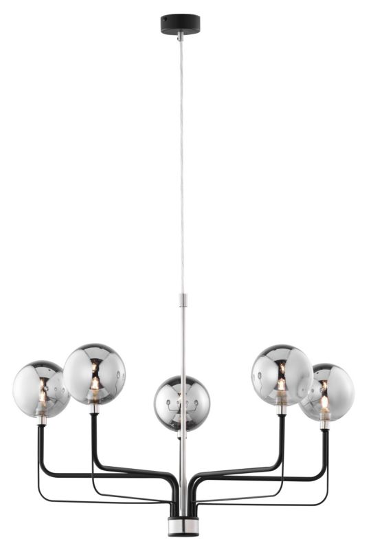 Żyrandol Jupiter ERIS czarno-srebrny 5xG9x15W IP20 wym:80x62x62cm - 1 szt.
