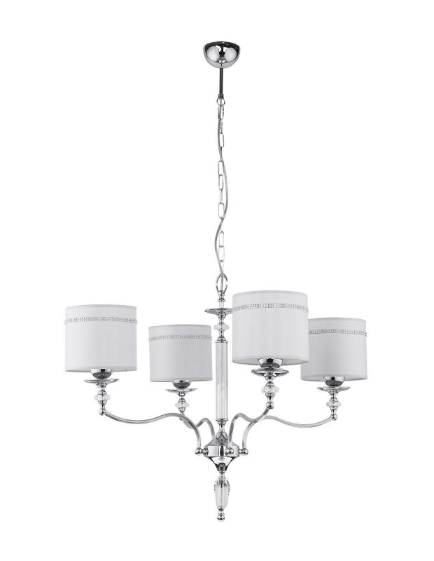 Żyrandol Jupiter HILTON chromowany szary 4xE27x20W IP20 wym:100x76x76cm - 1 szt.