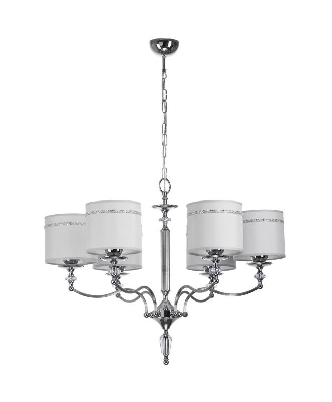 Żyrandol Jupiter HILTON chromowany szary 6xE27x20W IP20 wym:100x76x76cm - 1 szt.